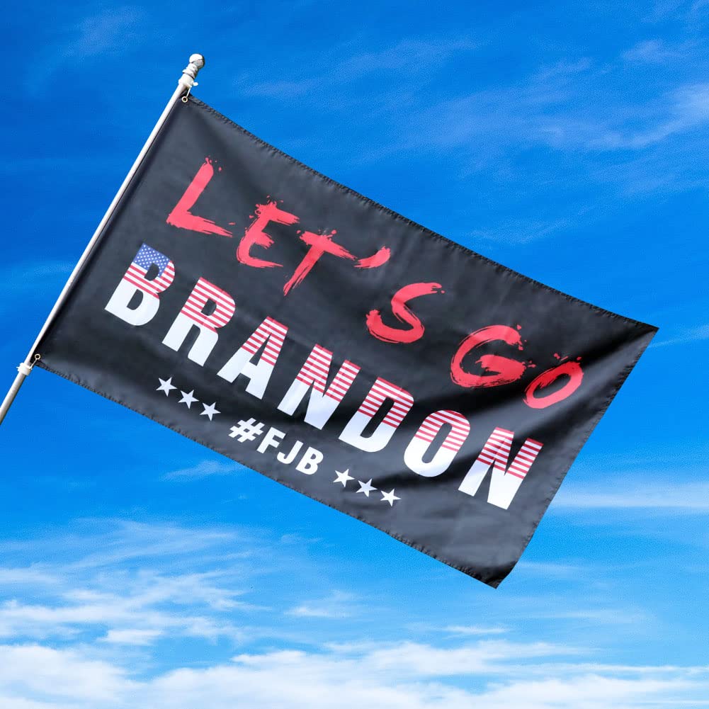 ANOCE Lets Go Brandon Flag 3x5 FT Outdoor Indoor Garden Yard Flag, Let’s Go Brandon FJB Flag Banner Double Stitched Polyester with Brass Grommets-1 pcs