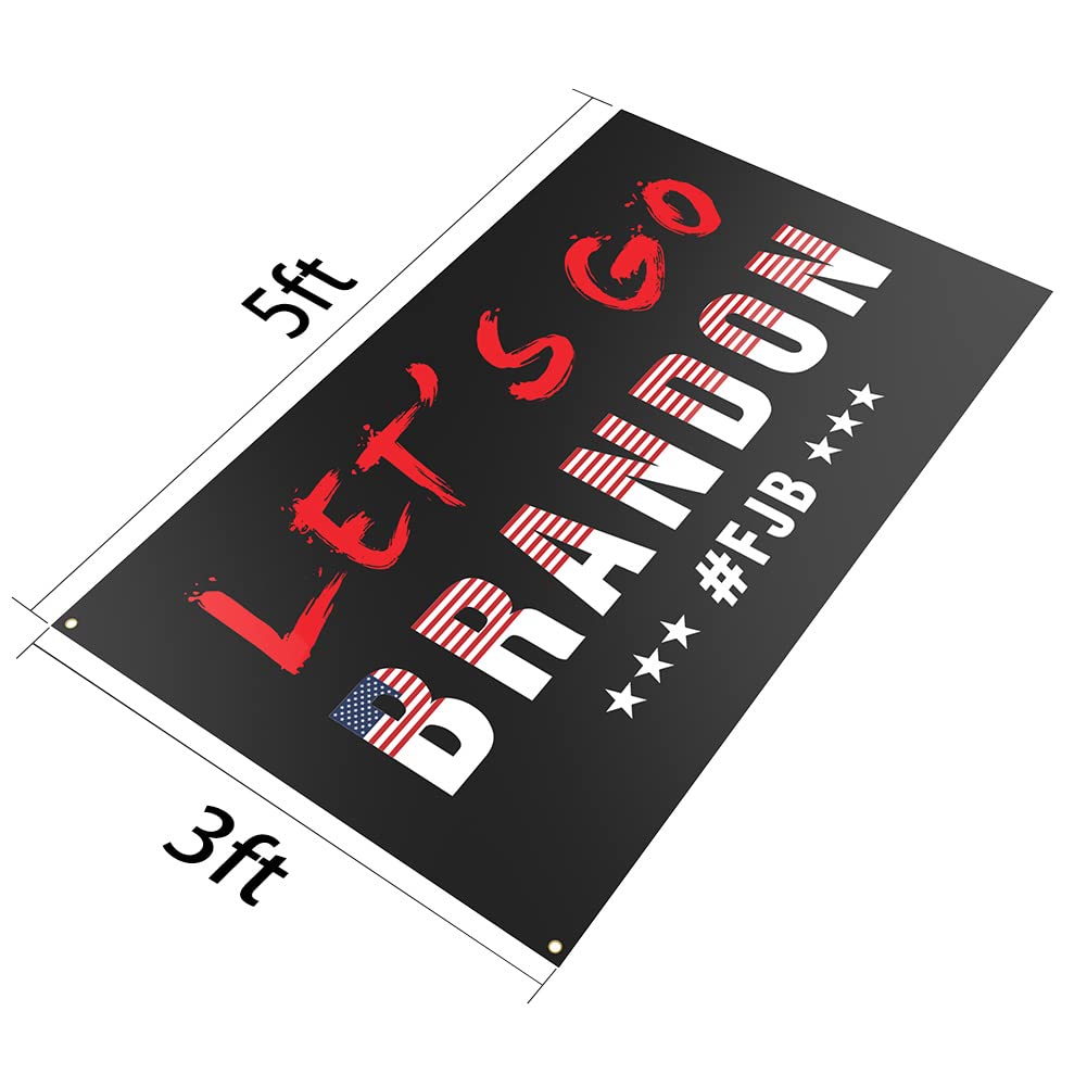 ANOCE Lets Go Brandon Flag 3x5 FT Outdoor Indoor Garden Yard Flag, Let’s Go Brandon FJB Flag Banner Double Stitched Polyester with Brass Grommets-1 pcs