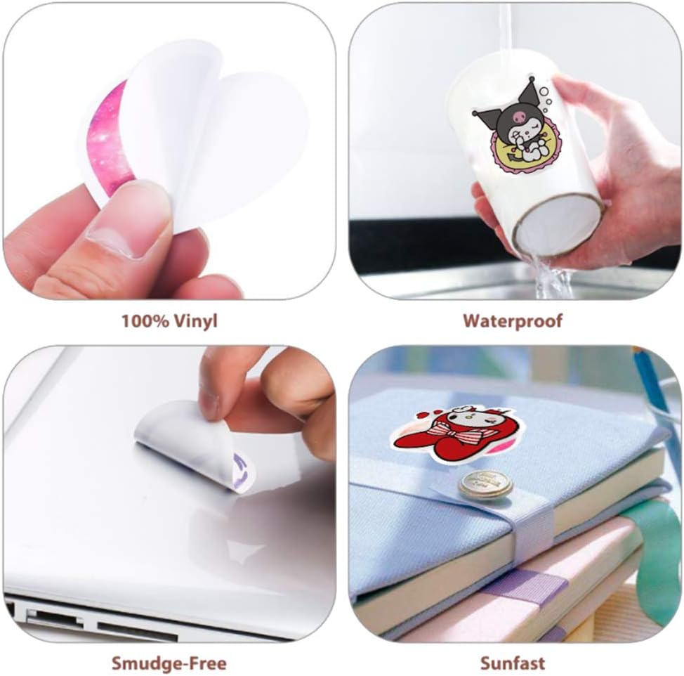 ERGOX My Meloy Stickers for Water Bottles 100pcs, Vinyl Laptop Stickers for Hydroflask Skateboard Waterproof Stickers for iPad Scrapbook Guitar Decals
