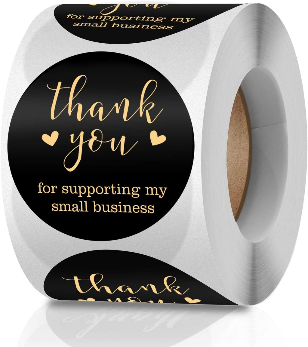 ERGOX Thank You for Supporting My Small Business Stickers 2 Inch Round Thank You Stickers Roll (2 Inch)