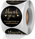ERGOX Thank You for Supporting My Small Business Stickers 2 Inch Round Thank You Stickers Roll (2 Inch)